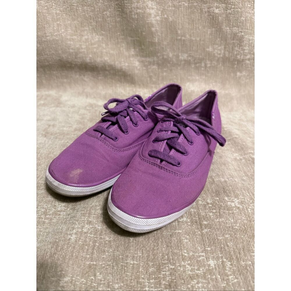 Keds Women's Champion Originals Canvas Lace Up Sneaker Shoes Purple Size 8.5